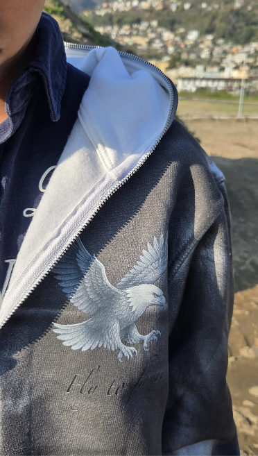 Full-zip hoodie eagle freedom