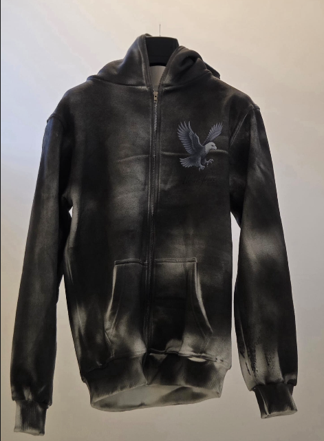 Full-zip hoodie eagle freedom